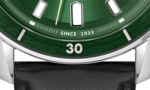 Lacoste Boston Leather Strap Watch, 39mm In Green