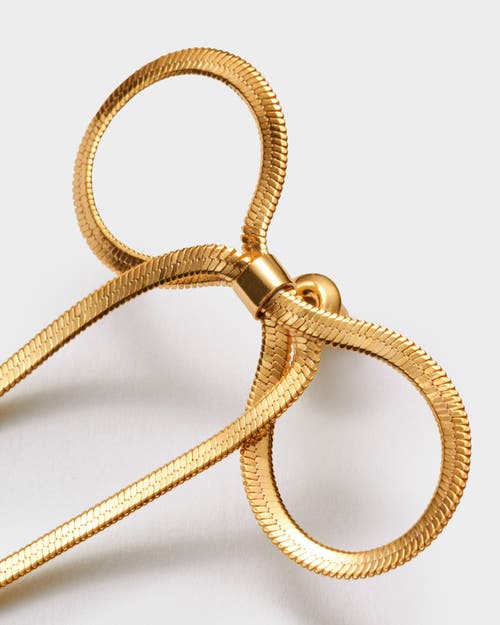 Katie Loxton Amelie Waterproof Gold Bow Oversized Earrings In Gold