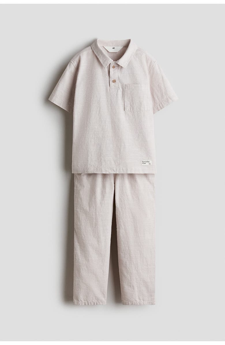 H&M 2-piece cotton set, Main, color, Light Beige