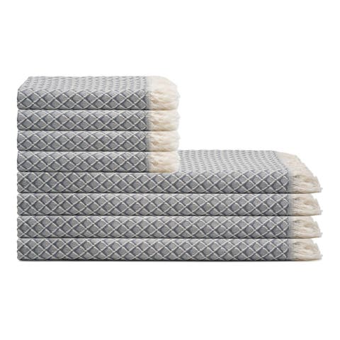 Serenity Grid Turkish Cotton Towel Bundle