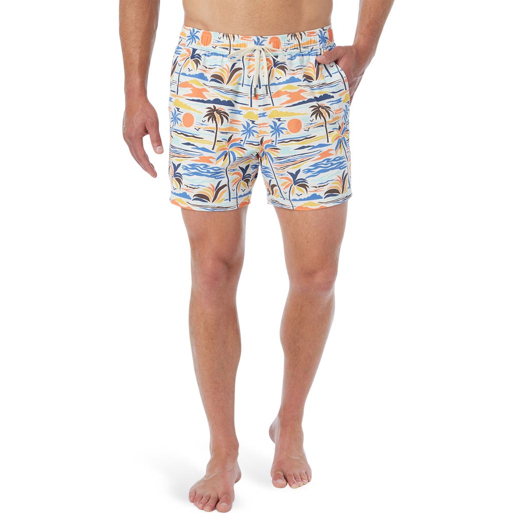 Fair Harbor The Bungalow Water Repellent Swim Trunks In White
