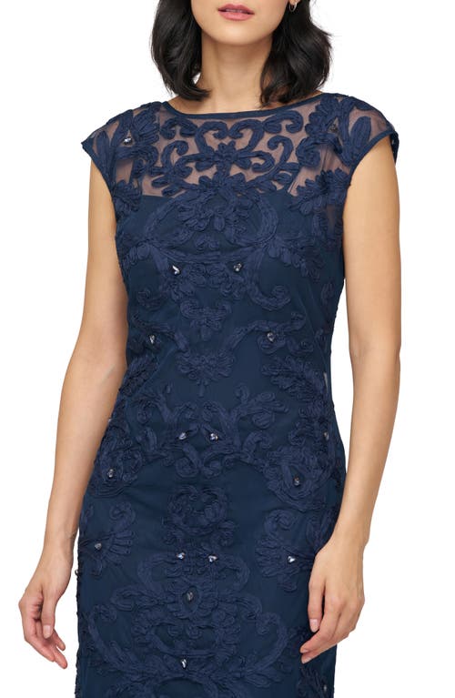 Js Collections Avril Soutache Cocktail Dress In Black