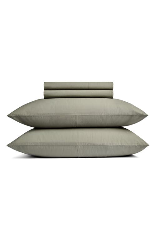 Parachute Percale Sheet Set in Moss 