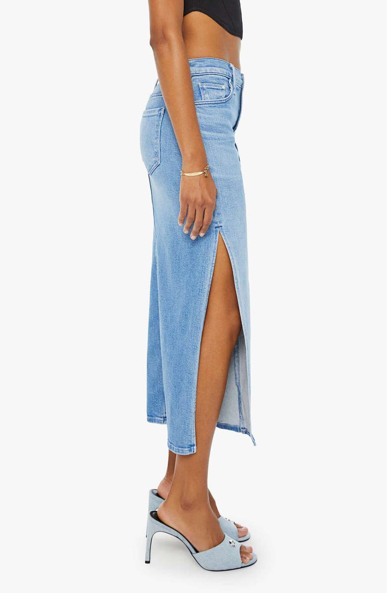 MOTHER The Split Second Denim Midi Skirt, Alternate, color, 