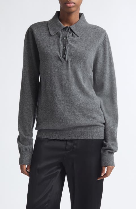 Twist Wool Polo Sweater