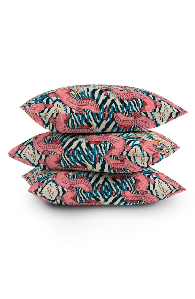 Deny Designs Bazaar Cosmica Gator Throw Pillow, Alternate, color, Pink