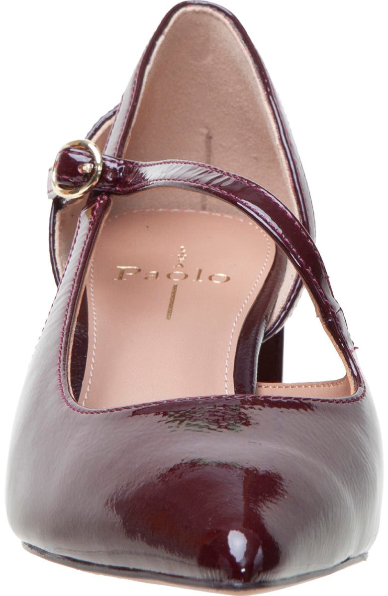 Linea Paolo Biondy Pointed Toe Half d'Orsay Pump, Alternate, color, Dark Cherry