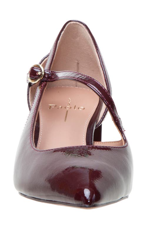 Linea Paolo Biondy Pointed Toe Half D'orsay Pump In Burgundy