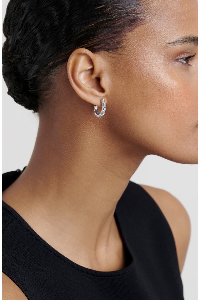Toni Crystal Twist Hoop Earrings, Alternate, color, SILVER TONE CLEAR CRYSTAL