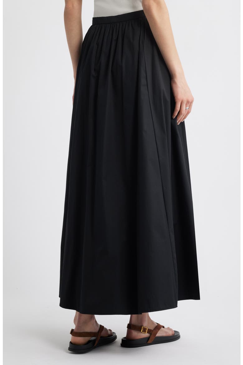 Cotton Poplin Maxi Skirt, Alternate, color, BLACK