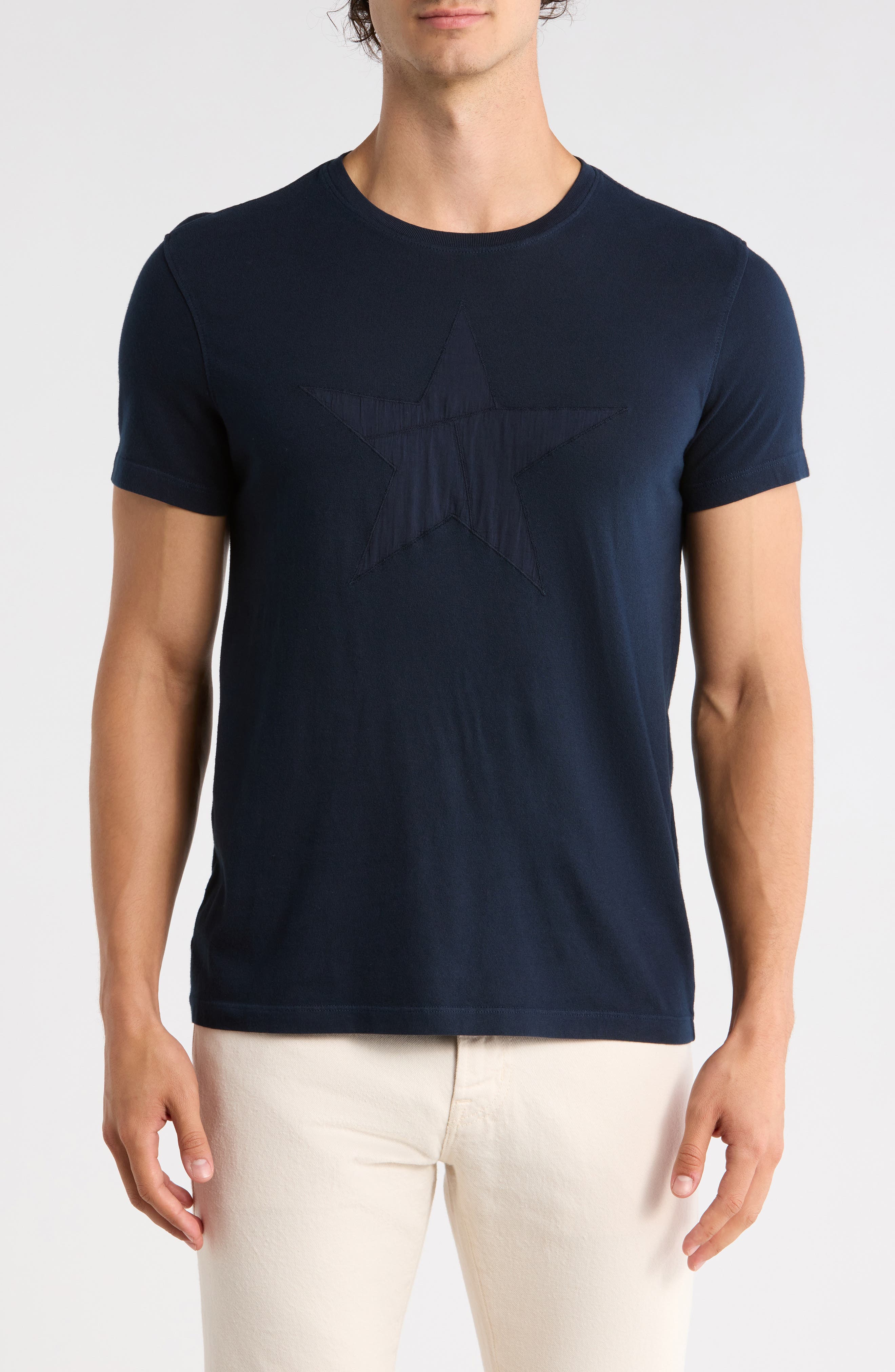 John Varvatos Star Embroidered Cotton T-Shirt