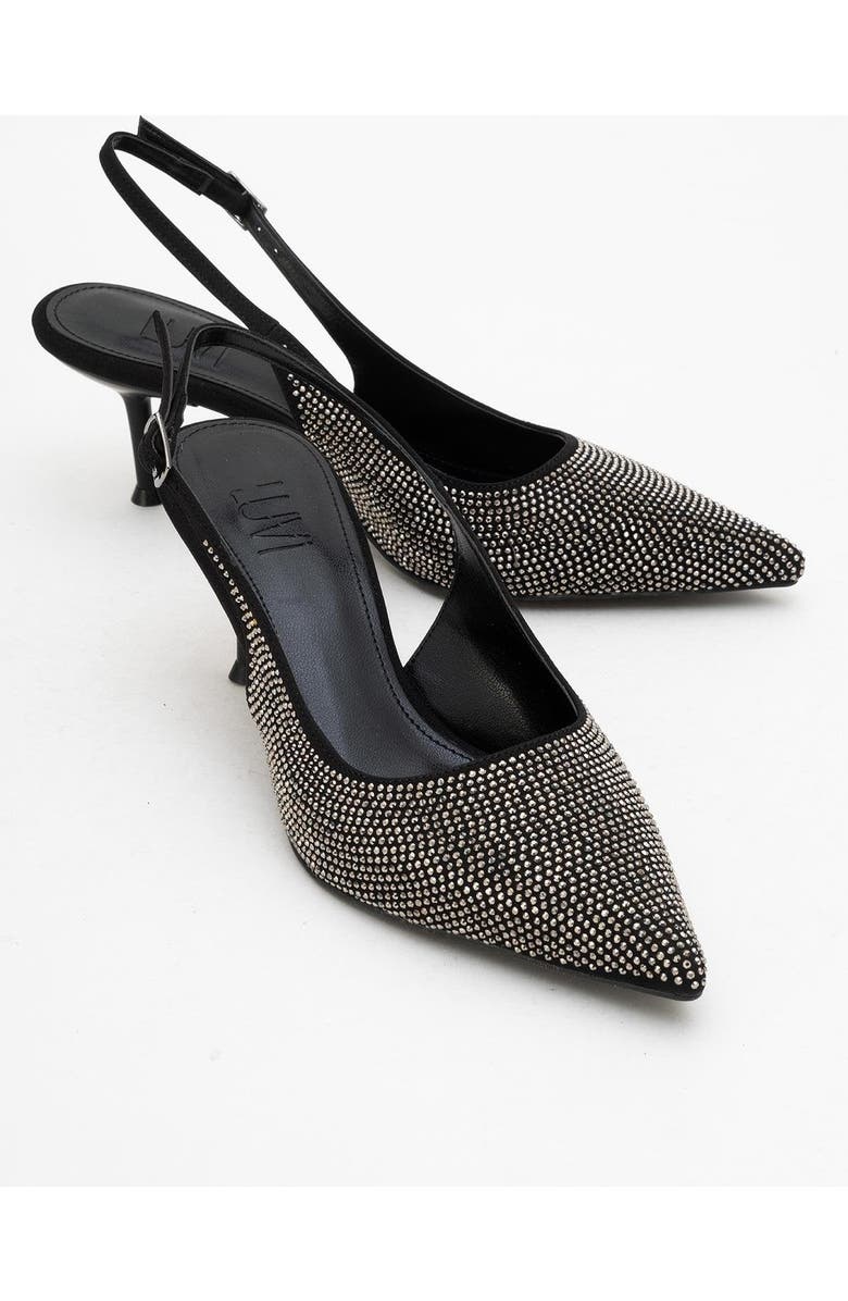 Prologue Shoes Novs Slingback Pointed Toe Pump, Main, color, Black