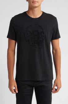 Beaded Skull Cotton T-Shirt