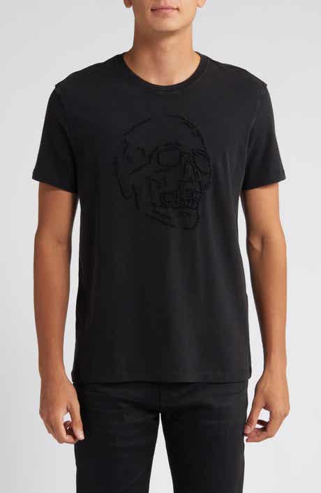 Beaded Skull Cotton T-Shirt