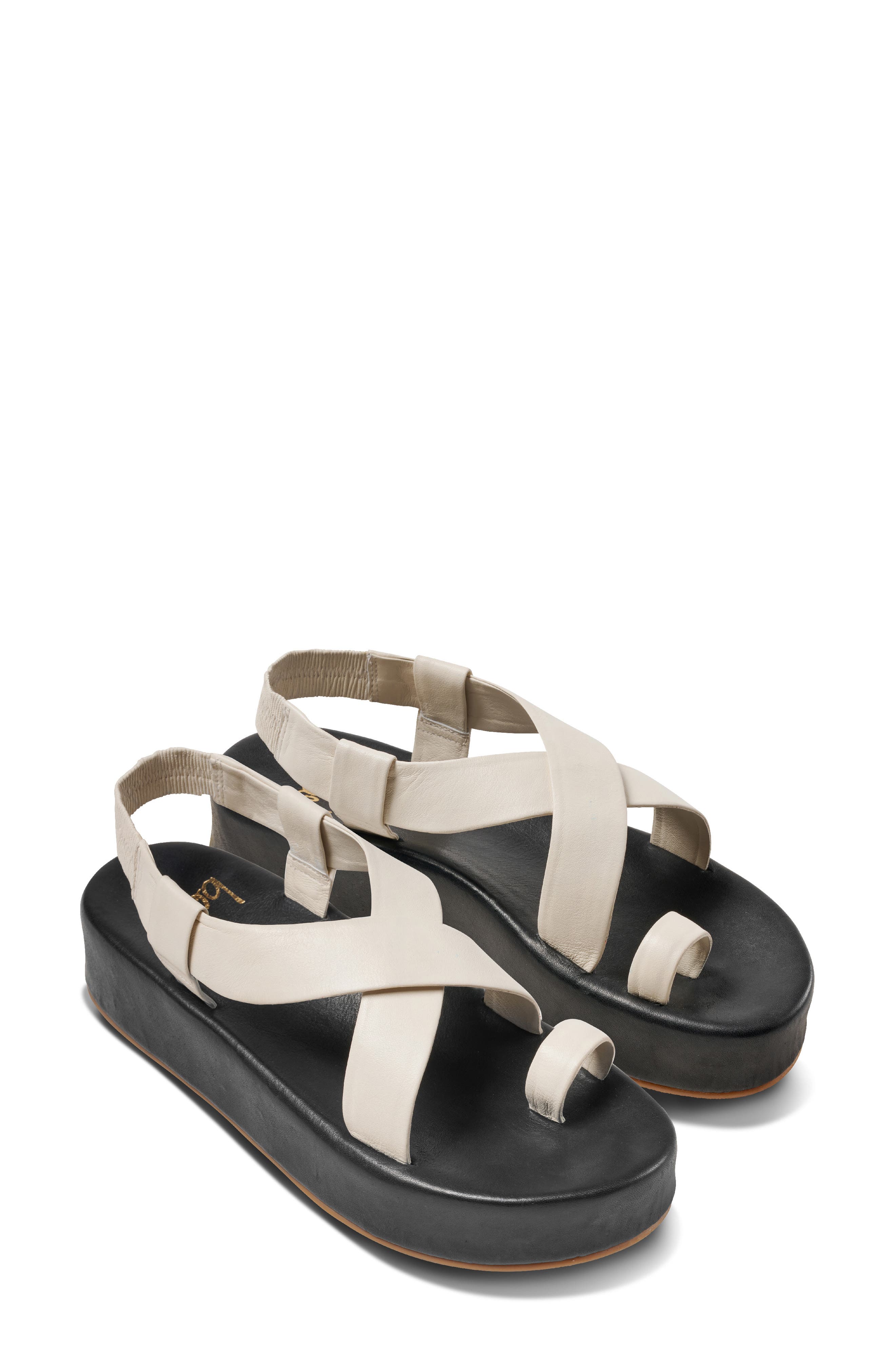 Beek Caracara Platform Sandal, Main, color, Vanilla/ Black