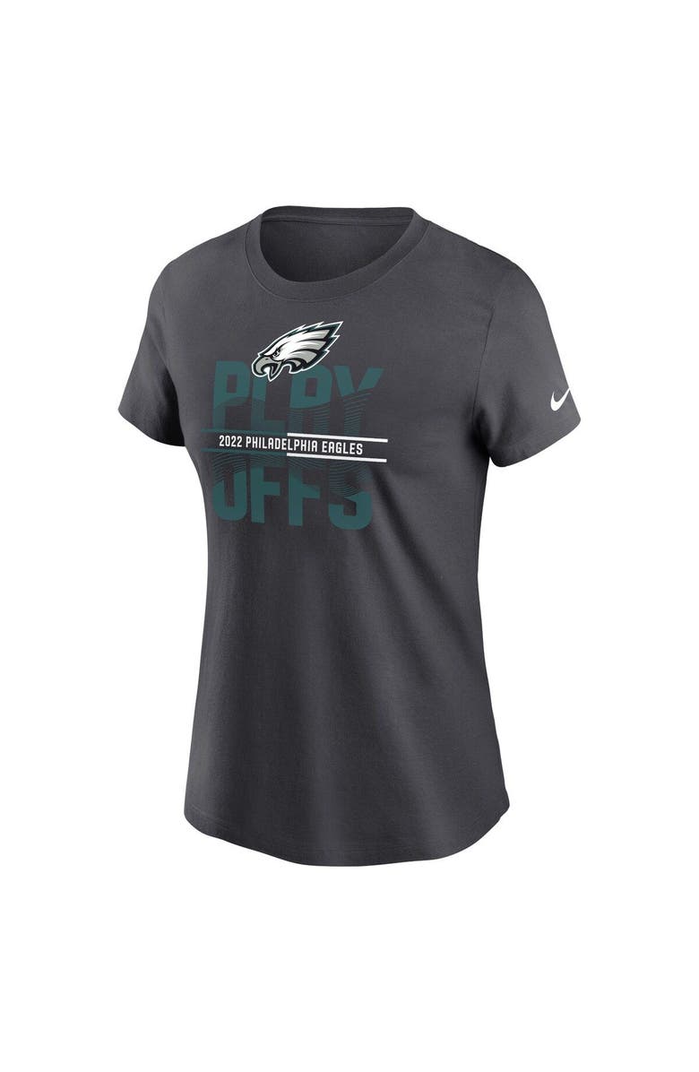 Nike Women's Nike Anthracite Philadelphia Eagles 2022 Playoffs Iconic T-Shirt, Alternate, color,