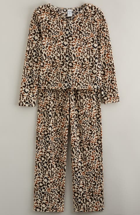 Kids' Print Rib Two-Piece Pajamas (Big Kid)