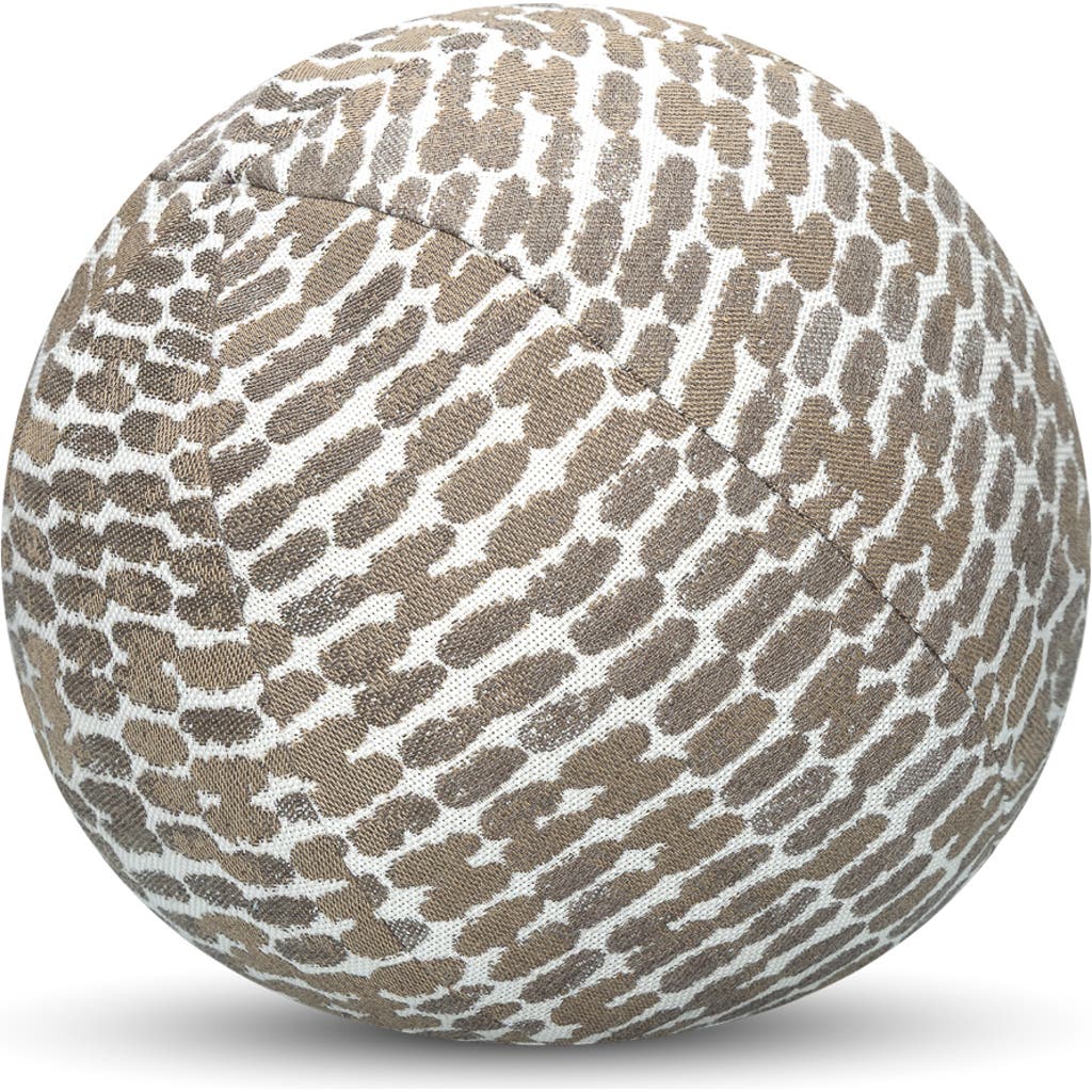 Elaine Smith Thumbprint Indoor & Outdoor Woven Accent Orb Pillow In Brown