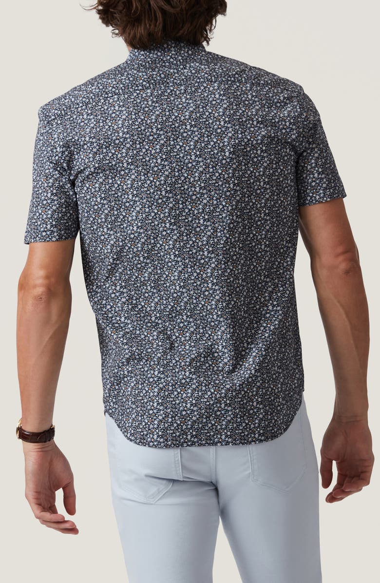 34 Heritage Field Floral Short Sleeve Button-Up Shirt, Alternate, color, Navy