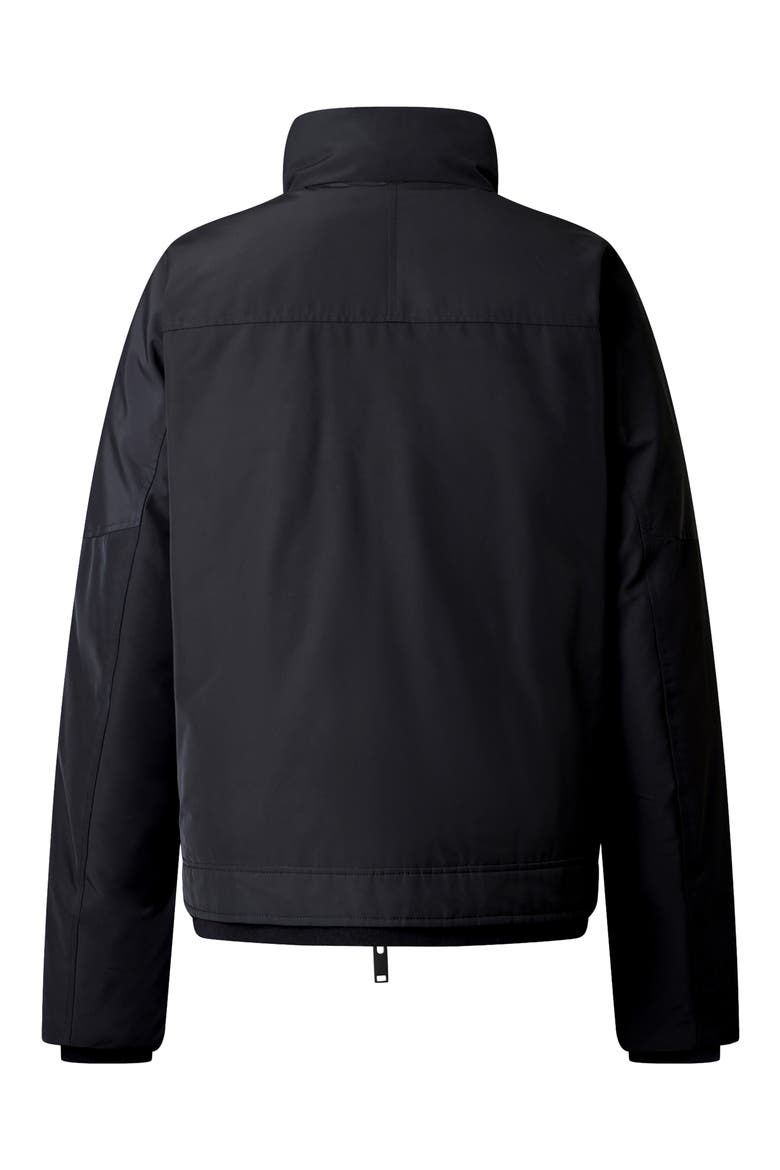 West-Ed Down Trucker Jacket, Alternate, color, BLACK