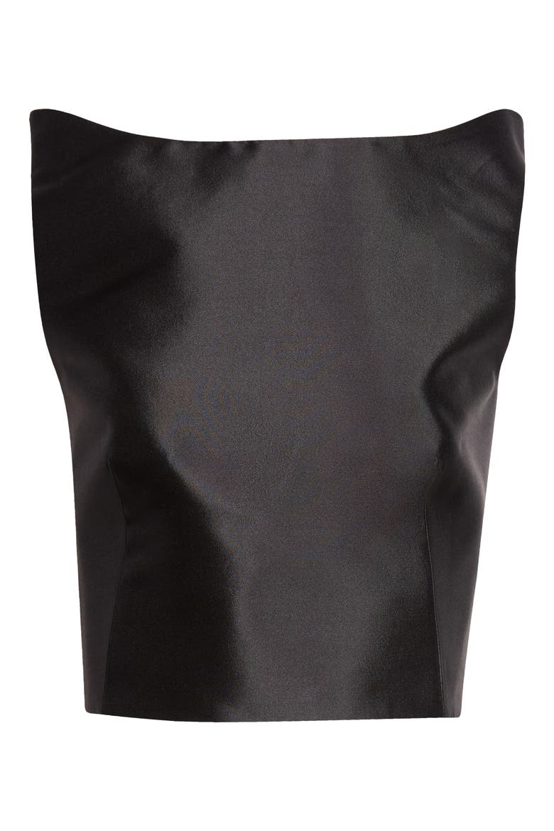Sleeveless Silk & Wool Top, Main, color, BLACK
