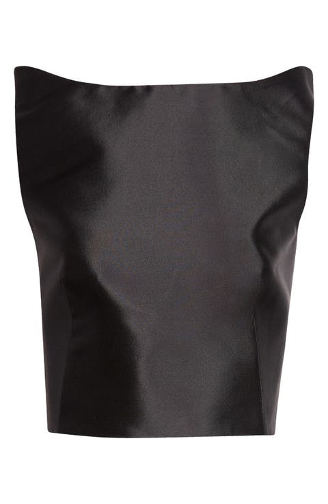 Sleeveless Silk & Wool Top
