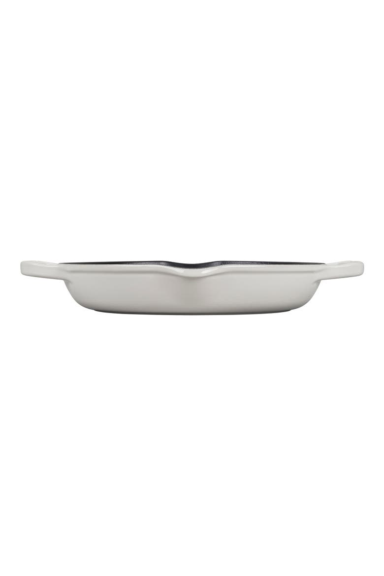 Signature 9.75-Inch Deep Round Enamel Cast Iron Grill Pan, Alternate, color, WHITE