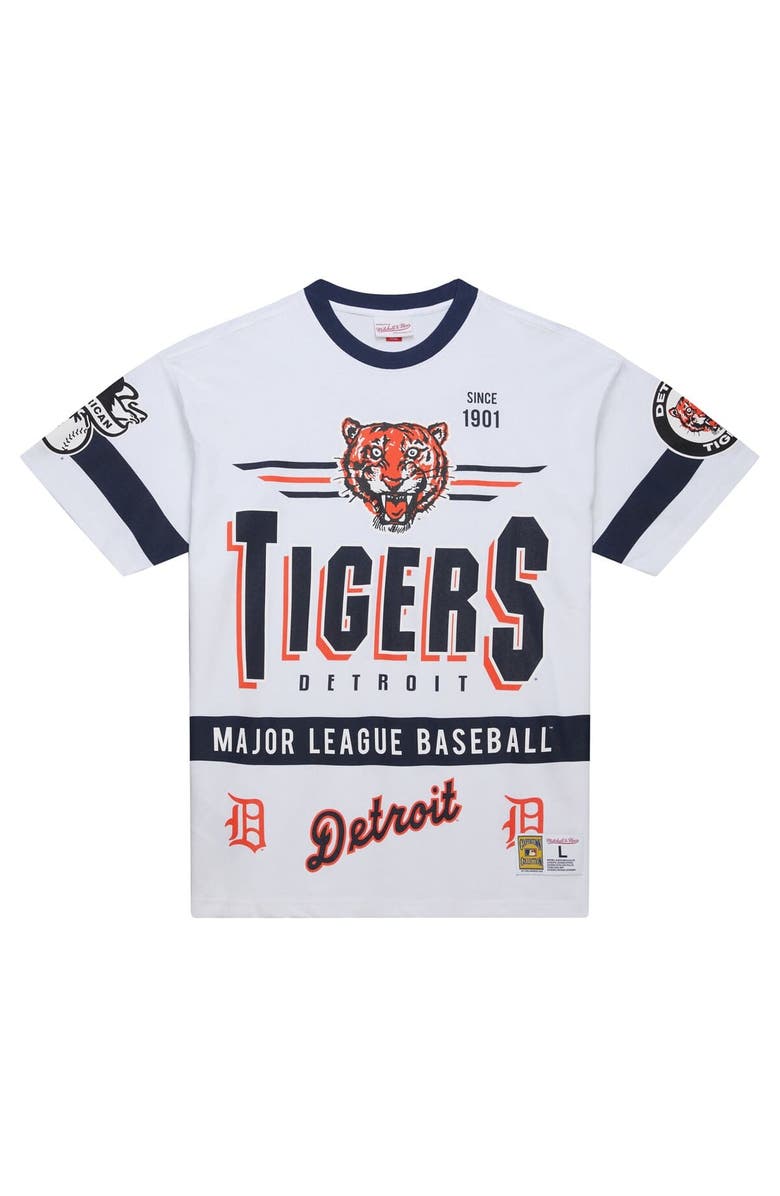 Mitchell & Ness Men's Mitchell & Ness White Detroit Tigers Cooperstown Collection Team Origins Premium T-Shirt, Alternate, color,