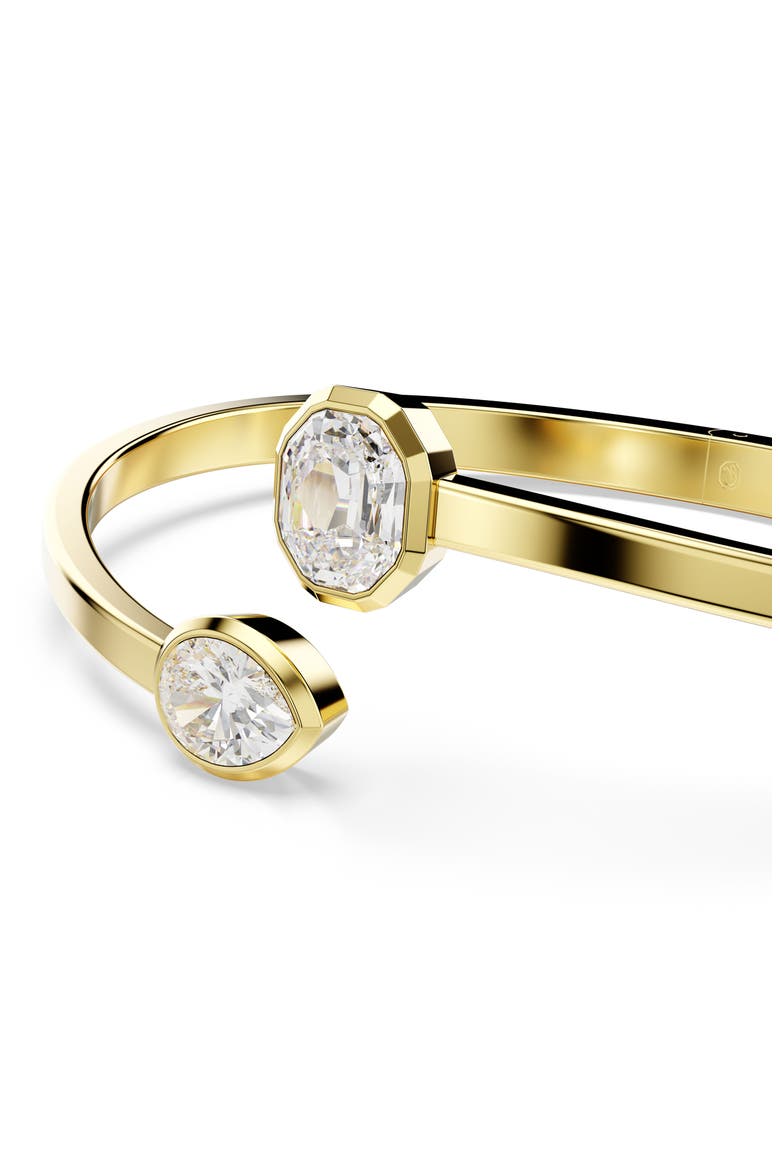Imber Open Bangle Bracelet, Alternate, color, WHITE/GOLD