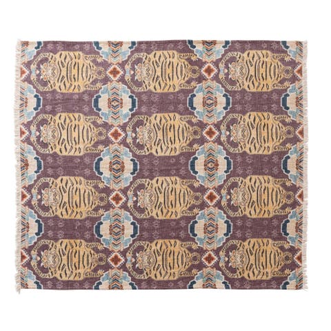Slub Printed Throw Blanket