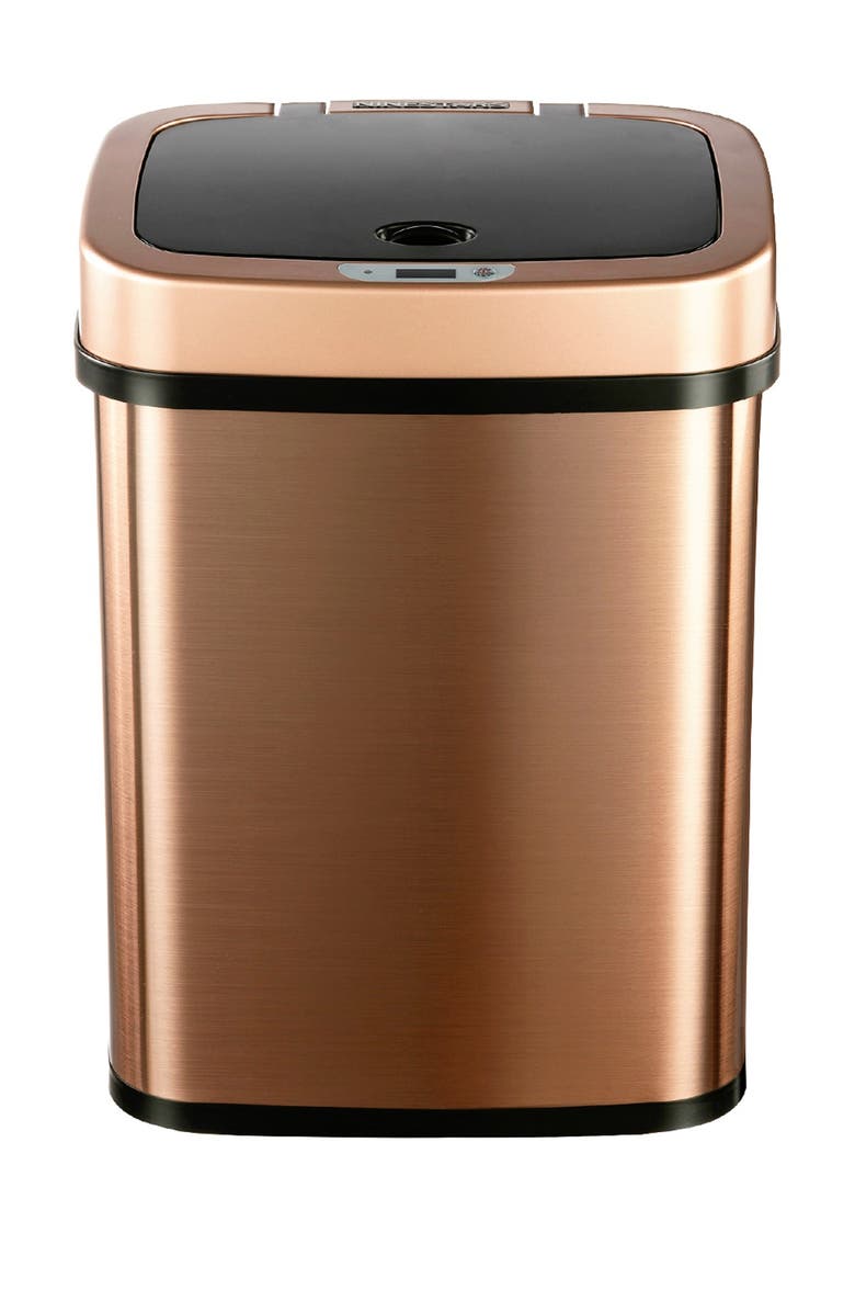 NINESTARS Gold Motion Sensor Trash Can - 3.1 gallons, Alternate, color, 