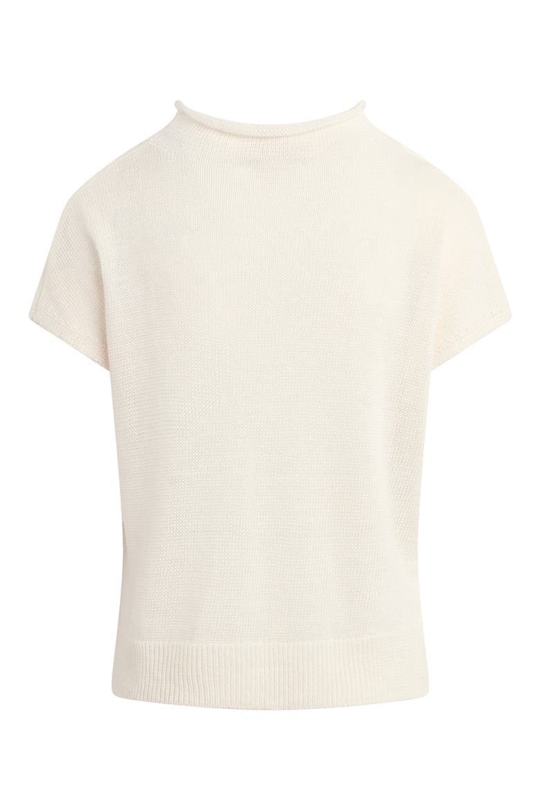 The Stevie Short Sleeve Linen Sweater, Alternate, color, OFF WHITE
