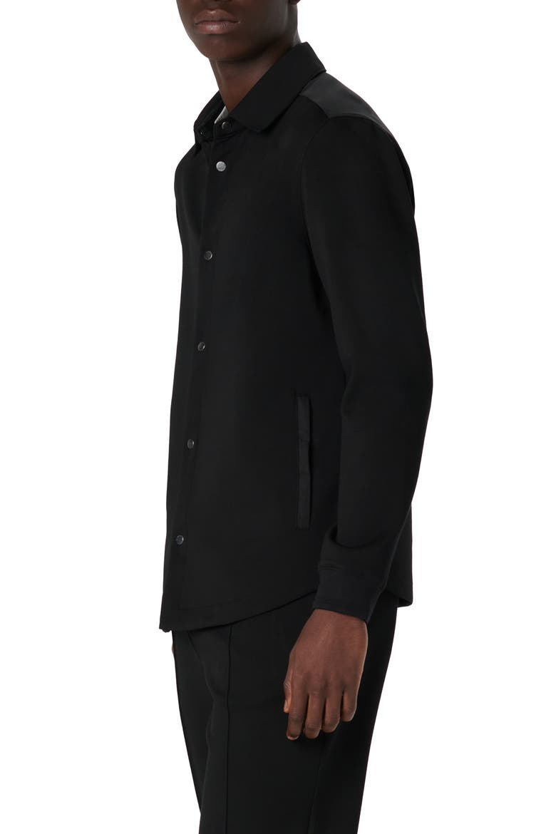 Knit Shirt Jacket, Alternate, color, BLACK