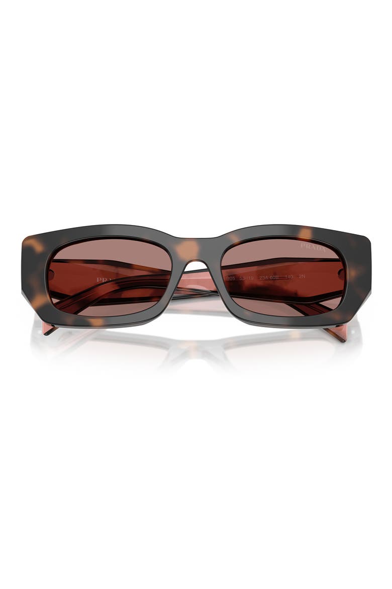 53mm Pillow Square Polarized Sunglasses, Alternate, color, LIGHT BROWN