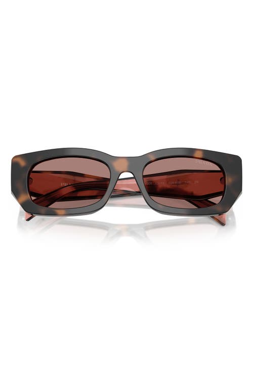 Prada 53mm Pillow Square Polarized Sunglasses In Light Brown