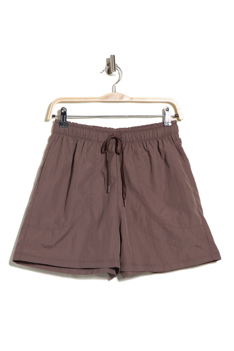 Breakaway Crinkled Long Shorts, Alternate, color, GREY PLUM