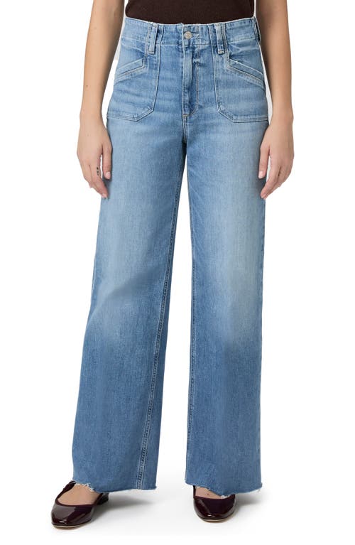 PAIGE PAIGE ANESSA RAW HEM WELT POCKET HIGH WAIST WIDE LEG JEANS