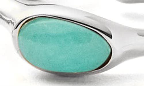 Missoma Small Magma Hoop Earrings In Silver/amazonite
