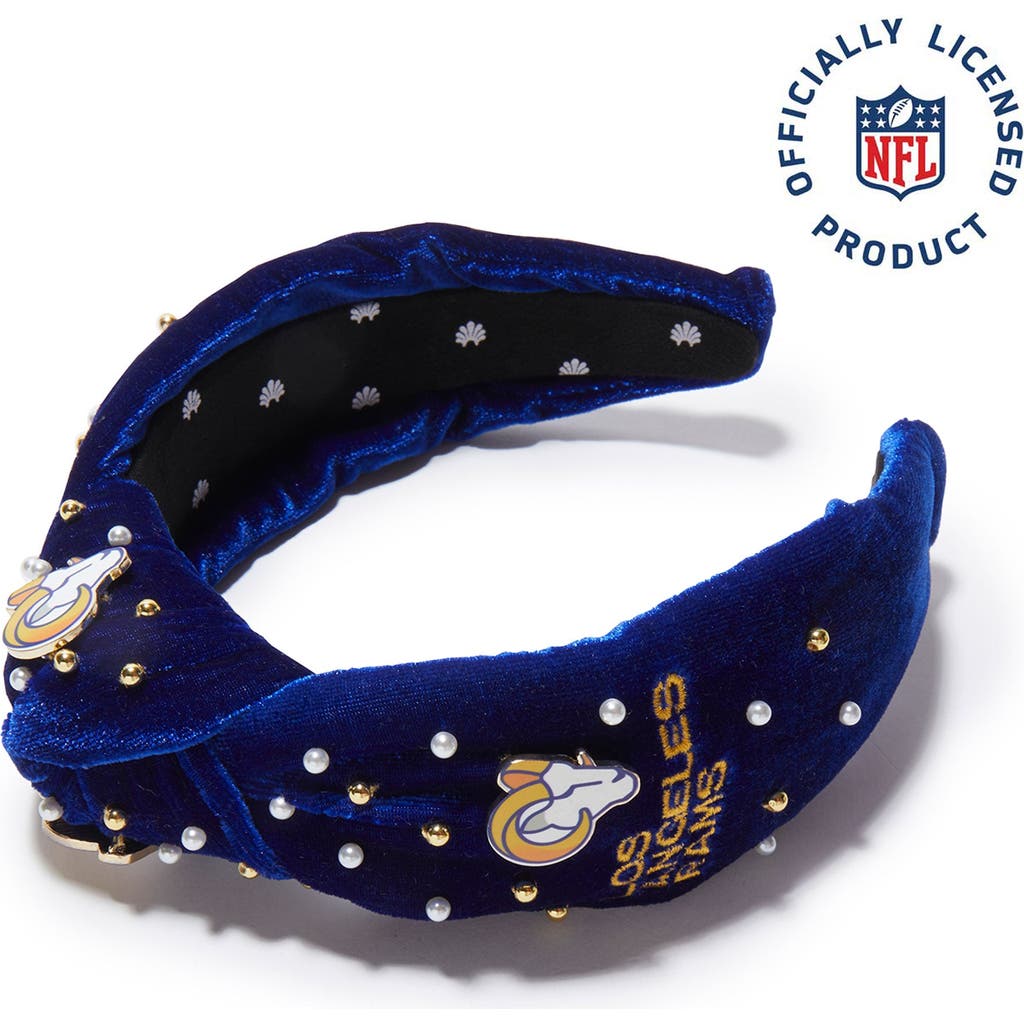 Lele Sadoughi La Rams Embellished Knotted Headband In Blue