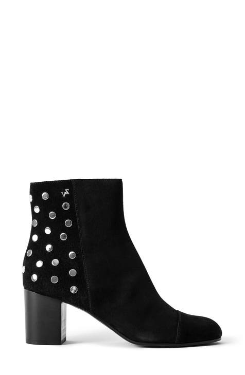 Lena Stud Block Heel Bootie (Women)