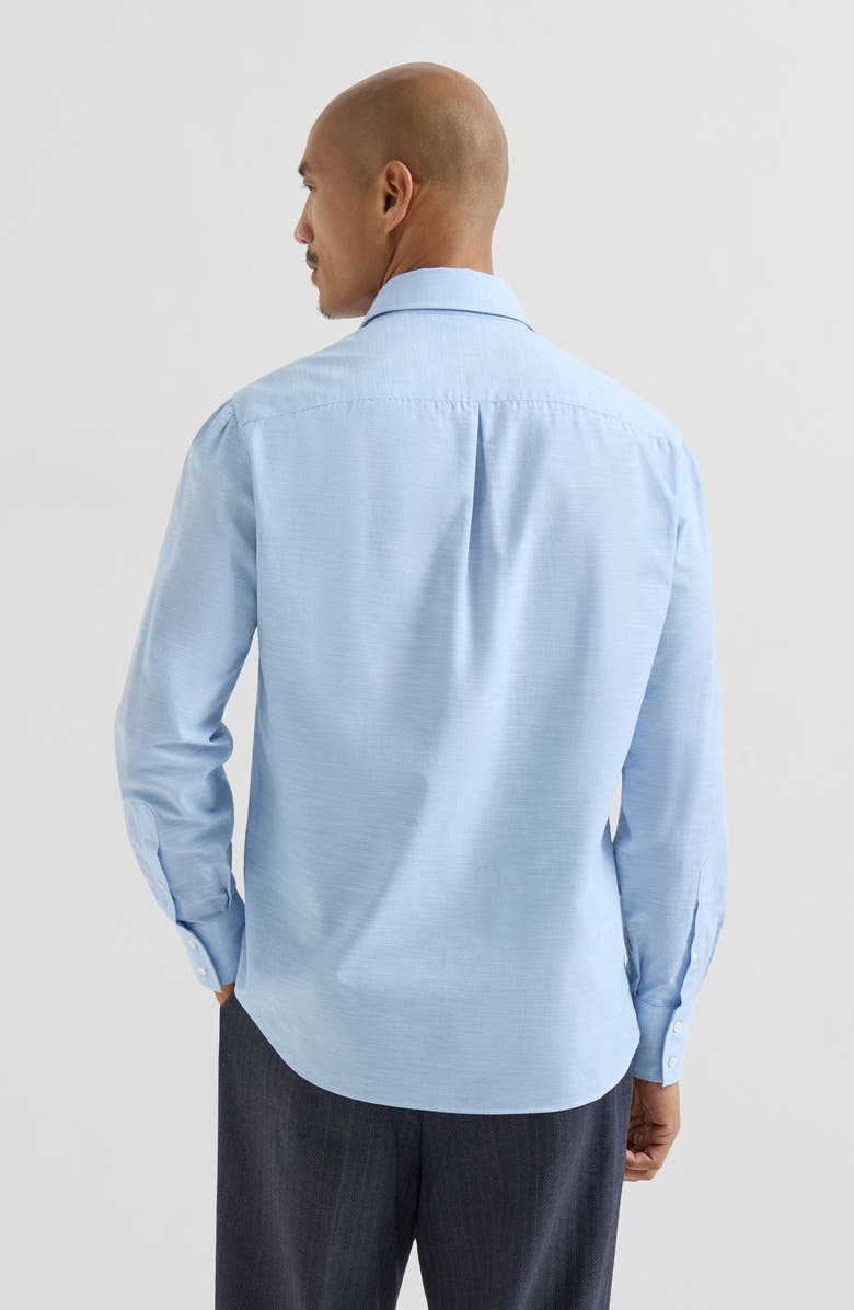 Brunello Cucinelli Oxford shirt, Alternate, color, Azure