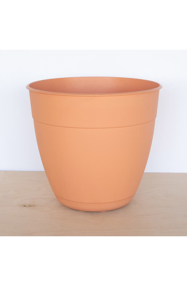 Bloem 12 Inch Dayton Planter With Saucer Tray, Alternate, color, Orange