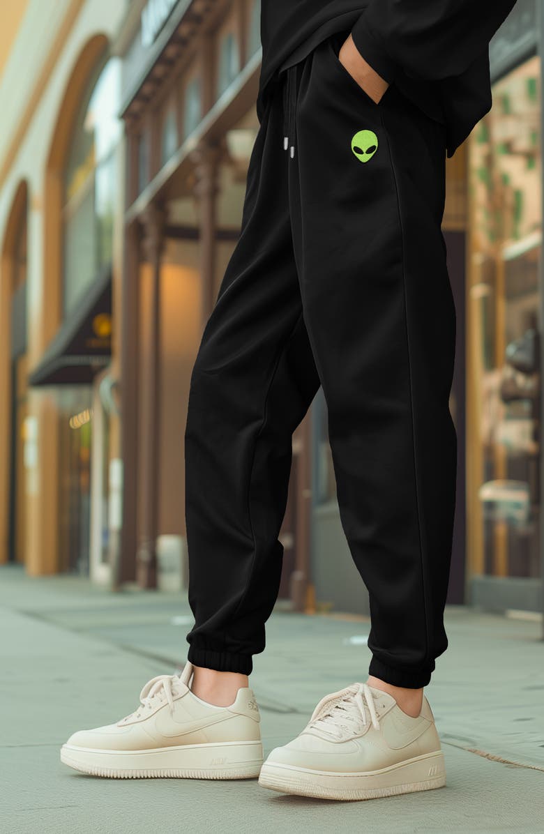 Dalix Alien Relaxed Sweatsuit, Alternate, color, Black