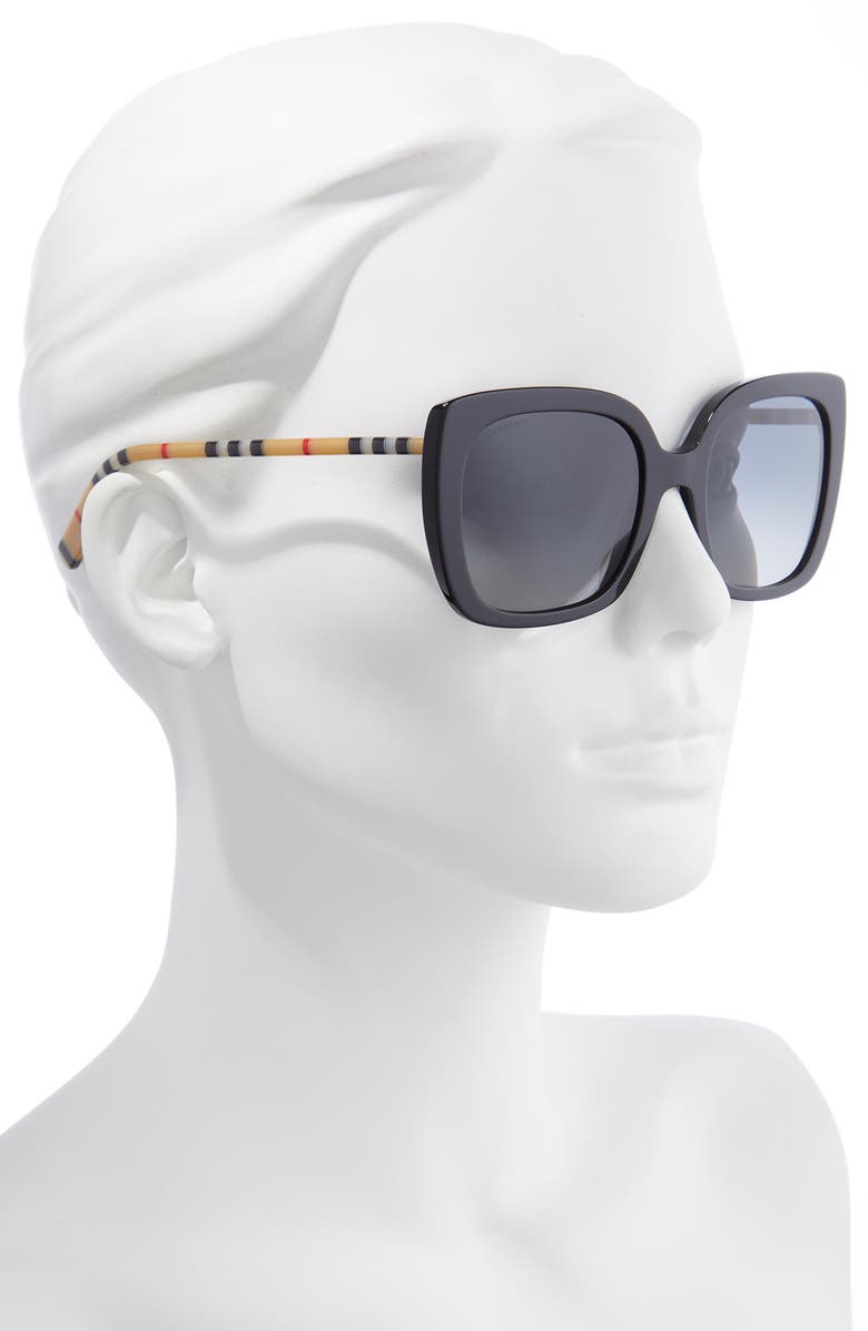 Burberry 54mm Polarized Square Sunglasses, Alternate, color,