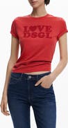 Desigual Rhinestone Embellished Cotton Graphic T-Shirt