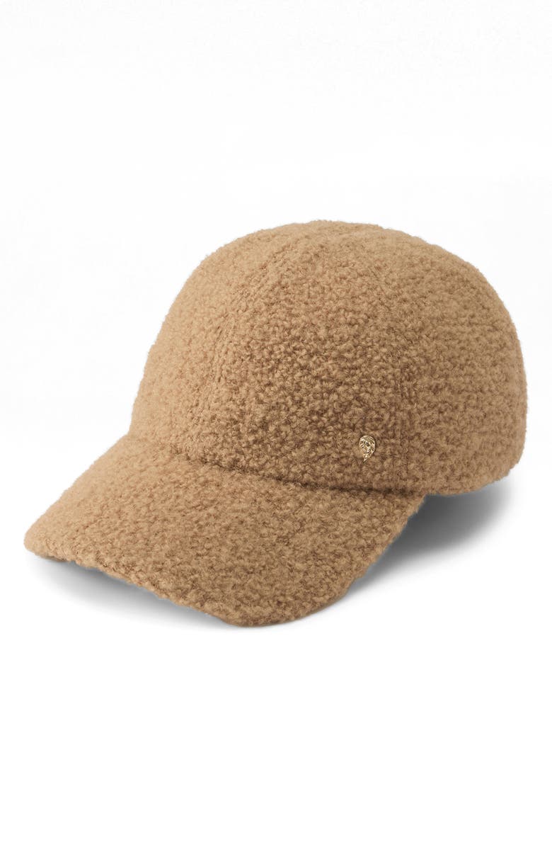 Helen Kaminski Bower Wool Blend Adjustable Baseball Cap, Main, color, Camel