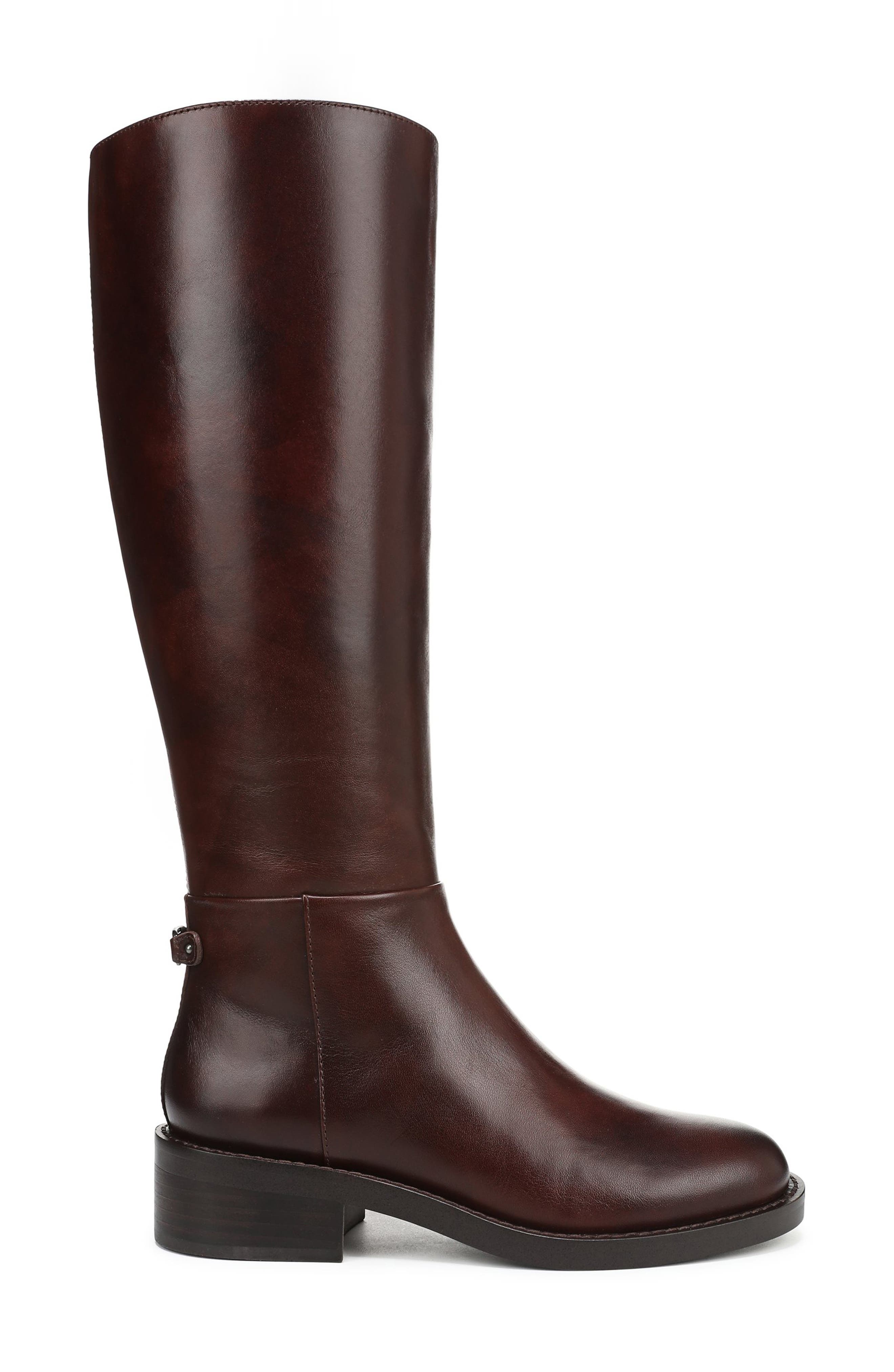 Milla Knee High Boot, Alternate, color, DARK BROWN LEATHER