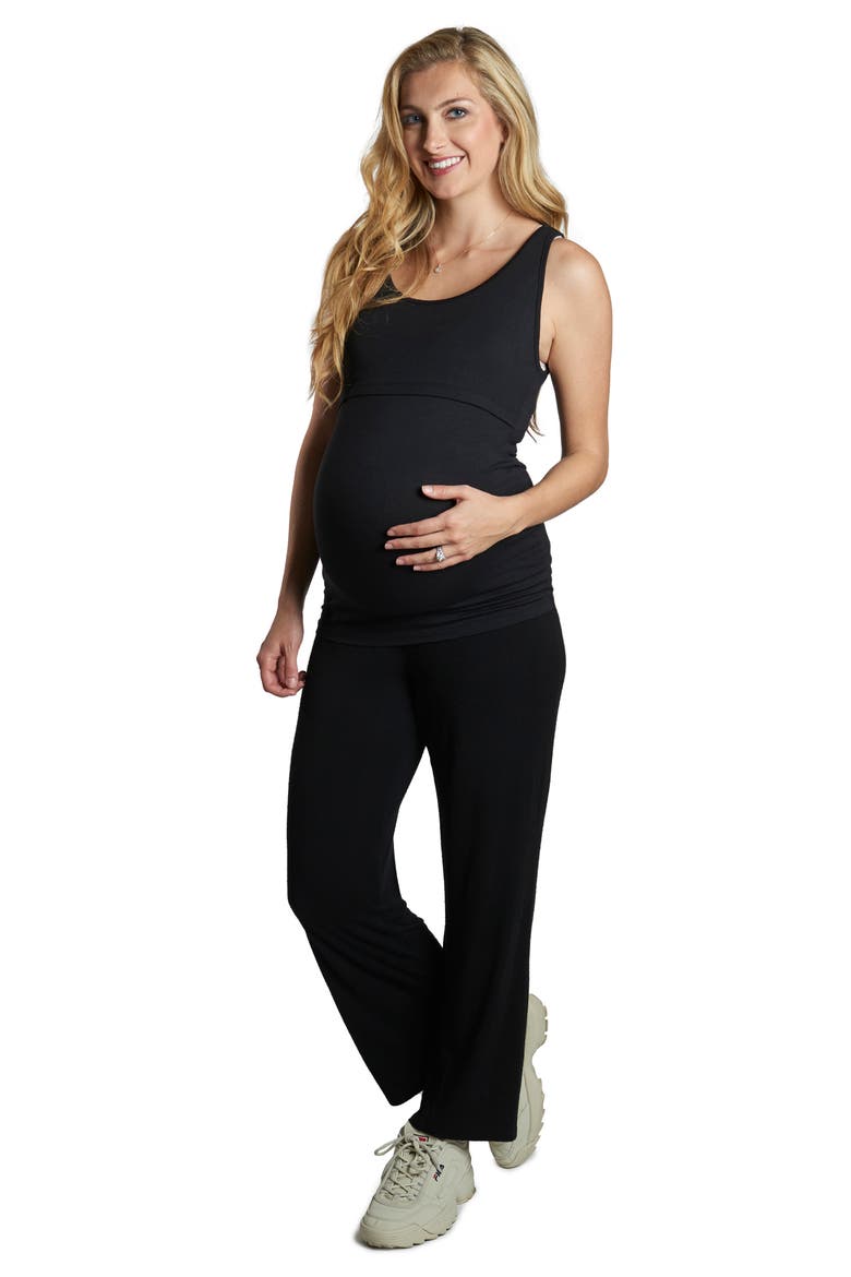 Pirlo During & After Maternity Pants, Alternate, color, BLACK