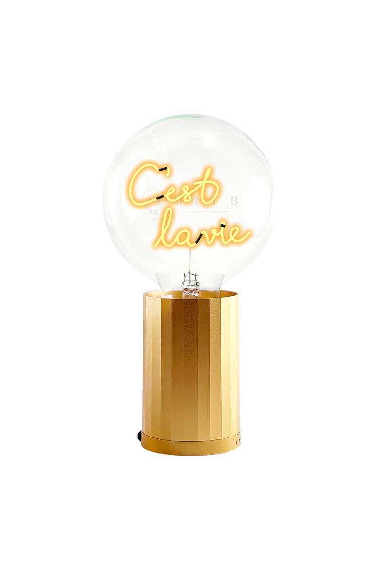 Cest Lavie Portable Table Lamp, Alternate, color, Gold