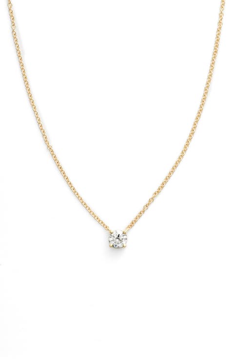 Liora Solitaire Diamond Pendant Necklace